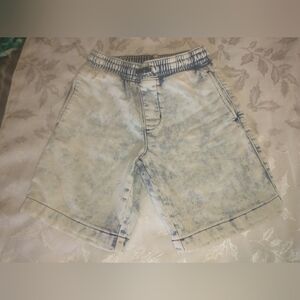 Wonder Nation Boys Acid Wash Elastic Waist Denim Jean Shorts Size Medium 8